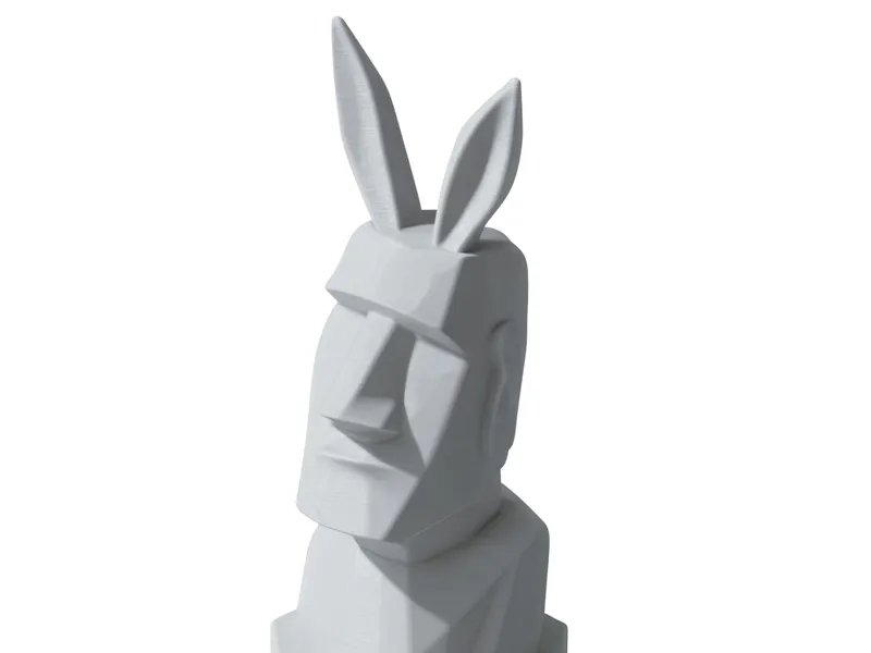 Moai Bunny – Whimsical Easter Island Mashup