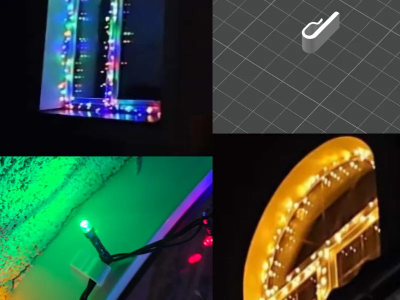 Christmas Lights Window Hook Tape