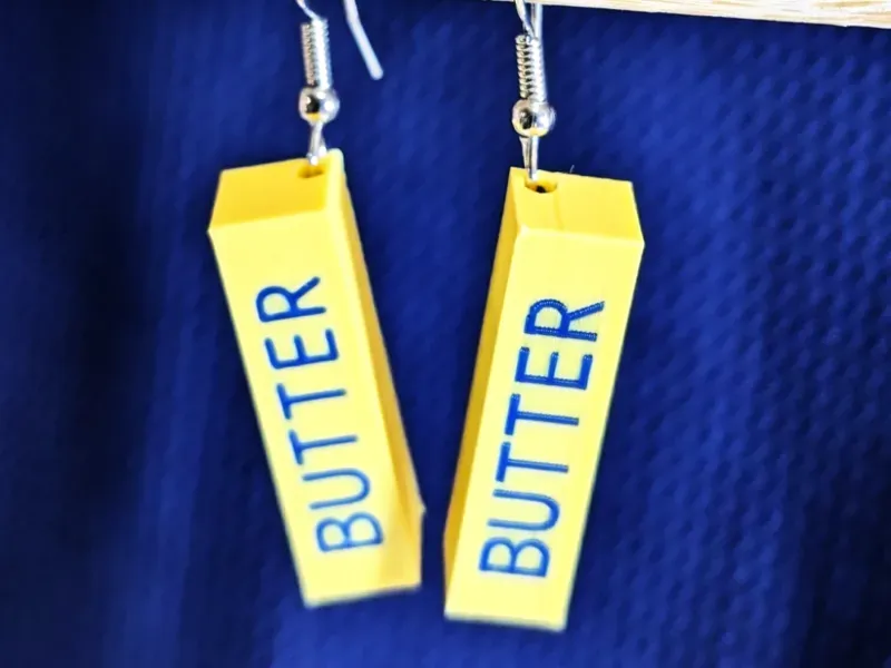 Stick of Butter Earrings view 2