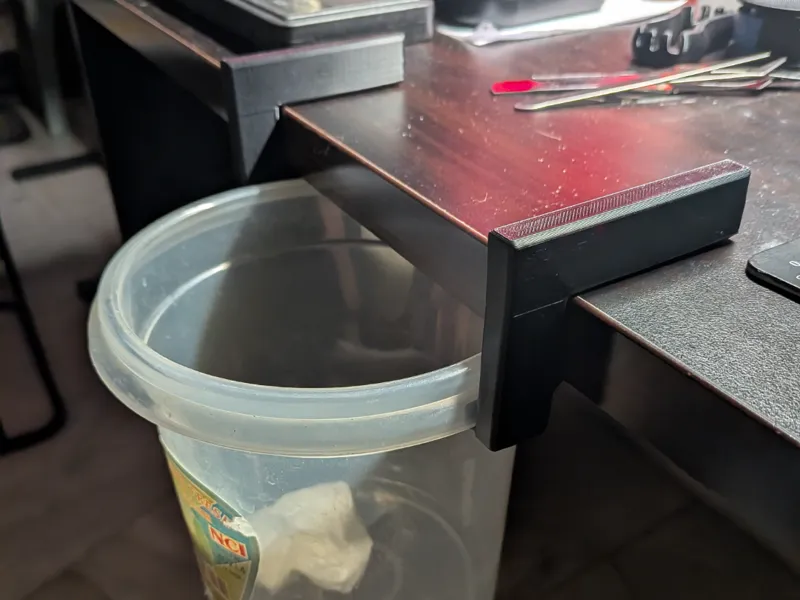 Trash Bin Desk Clamp | Parametric