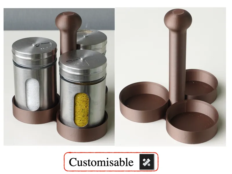 Customizable Parametric Spice Holder (2–4 Jars)