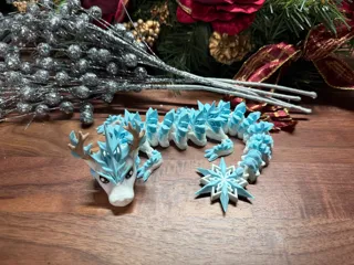 Articulated Snowflake Dragon - By Vixvvo3D