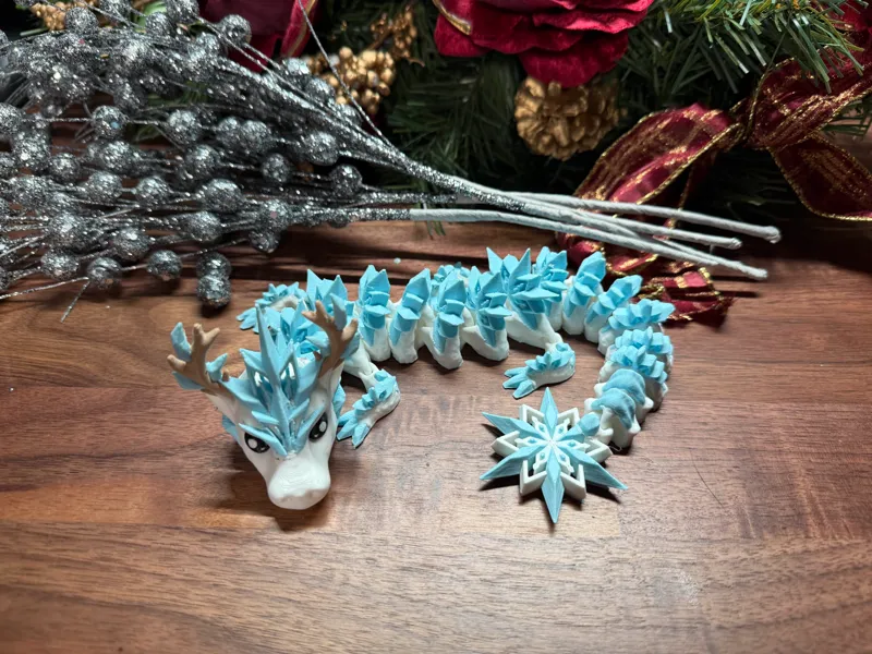 Articulated Snowflake Dragon - By Vixvvo3D