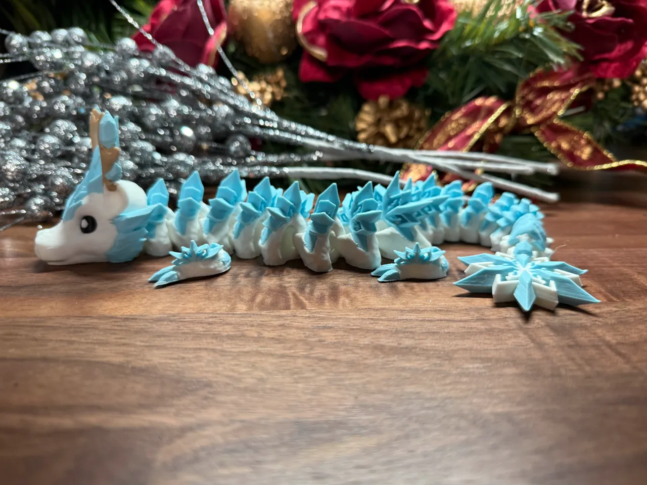 Articulated Snowflake Dragon - By Vixvvo3D view 4