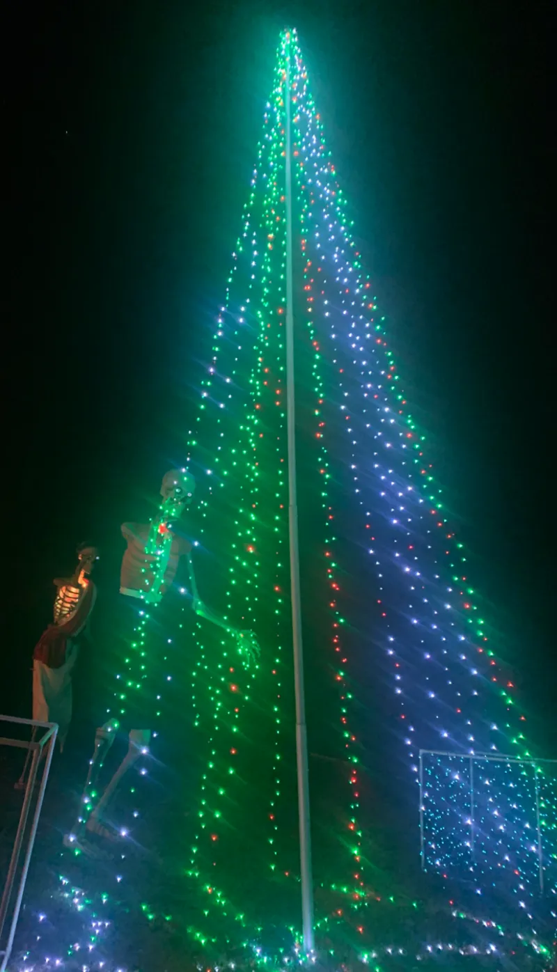 Flag Pole Christmas Tree