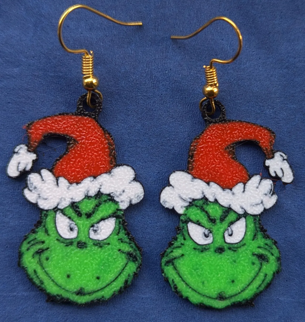 The Grinch Christmas Earrings view 2