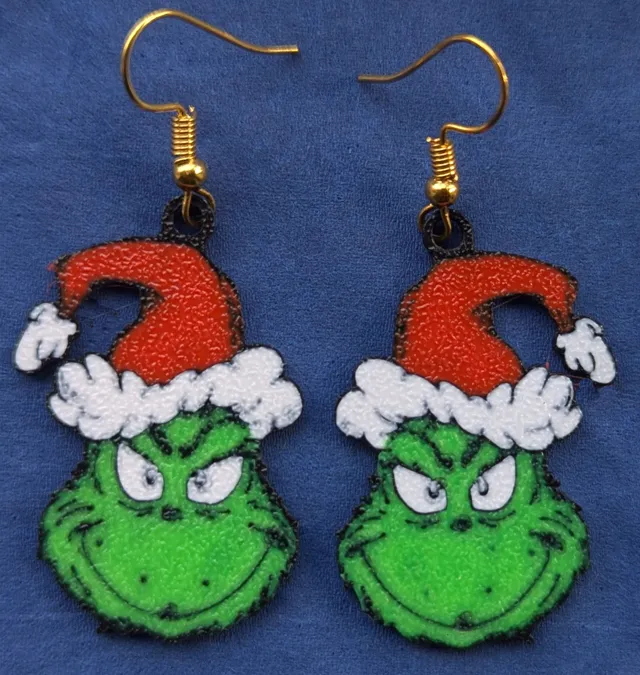 The Grinch Christmas Earrings