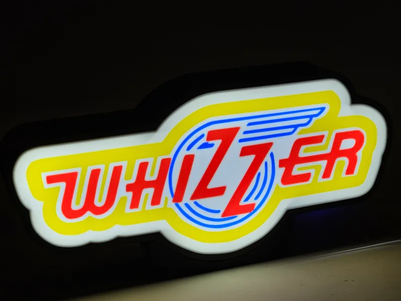 Whizzer Motorbikes LED Sign Light Box Motorcycle