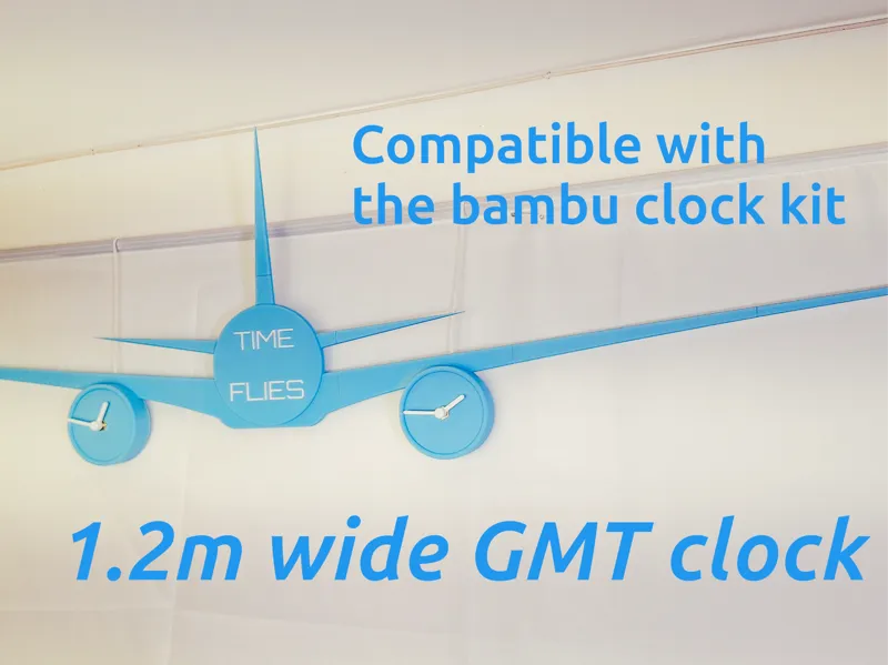 B777 Giant Wall Clock, Dual Engine Timepieces