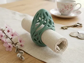 Modern Voronoi Easter Egg – Napkin Ring Design