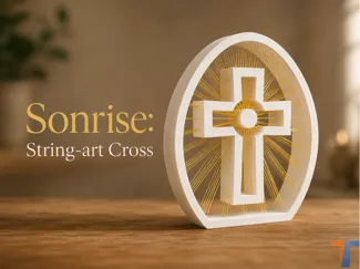 Sonrise: String-art Cross