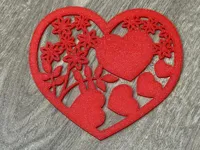 Décoration Saint-Valentin cœur et fleurs — photo 2