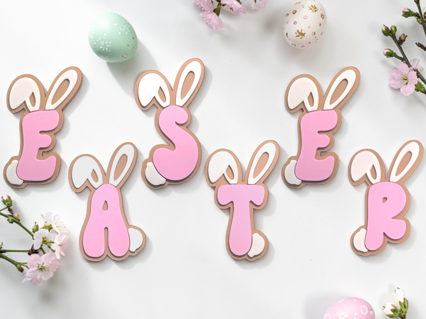 Easter Bunny Alphabet Letters – Cute Rabbit Font
