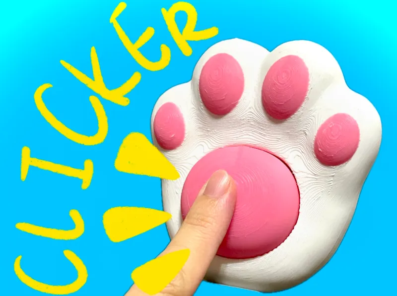 Cat Paw Fidget clicker - Fridge Magnets