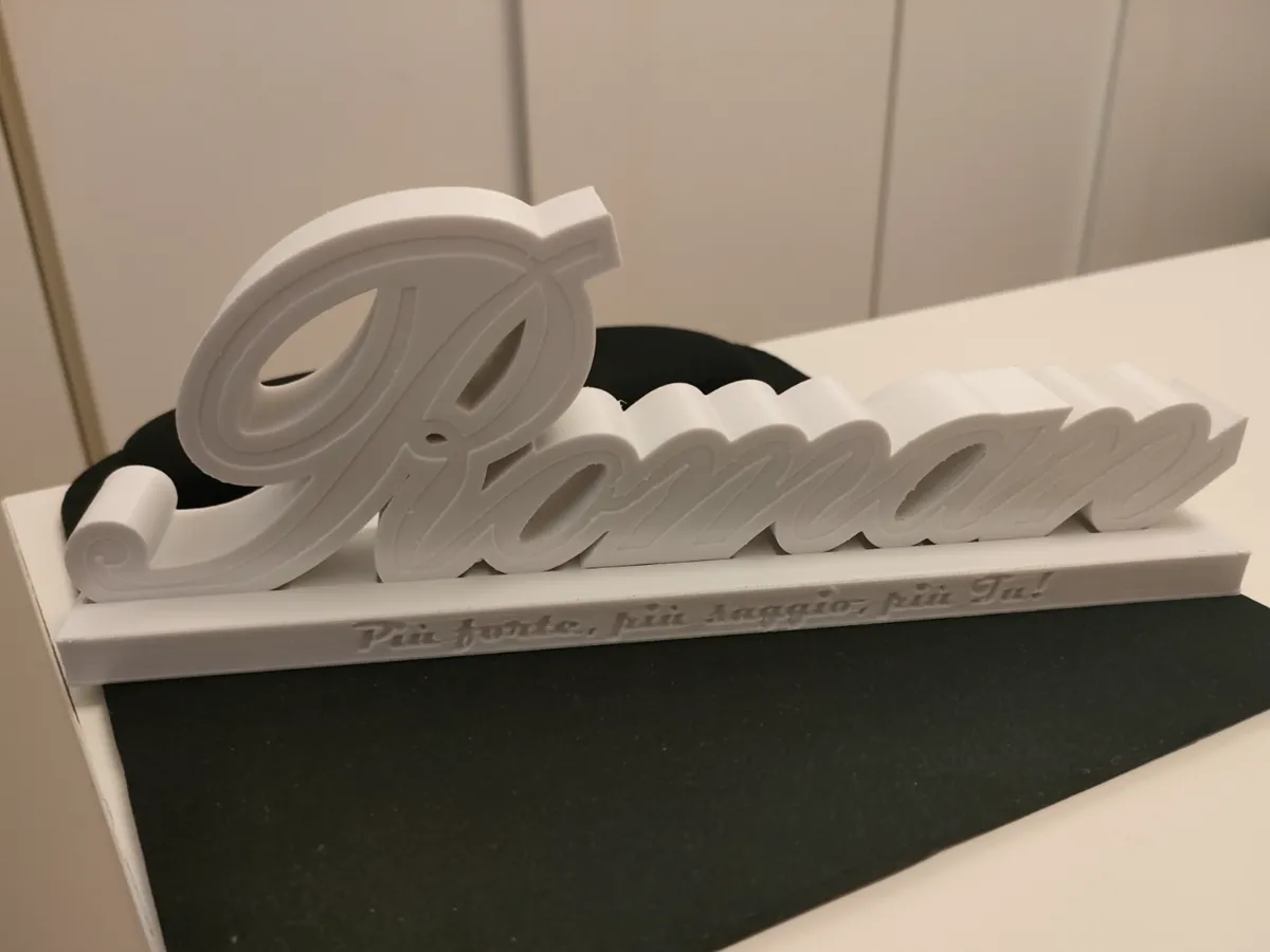 Prénom "Roman" sur socle