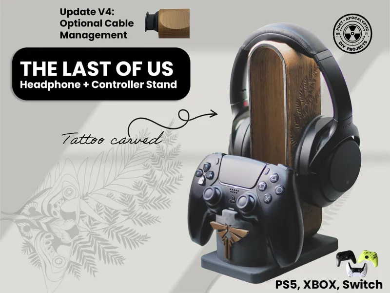 Headphone + Controller Stand  inspired by TLOU