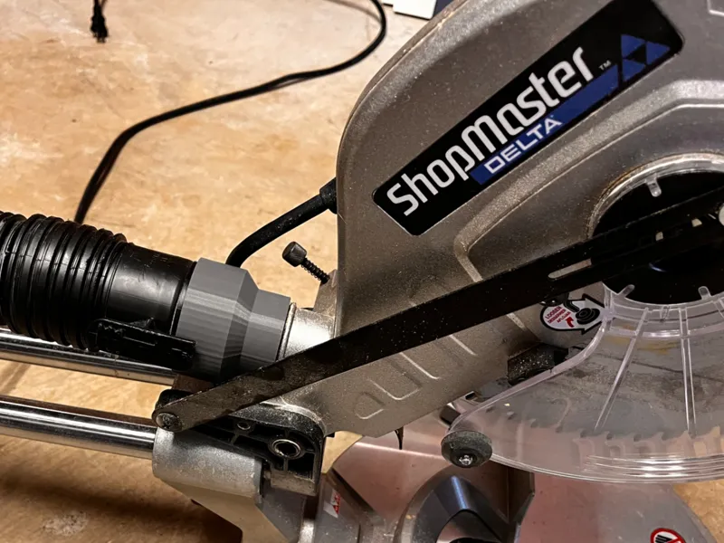 Miter saw vacuum attachment