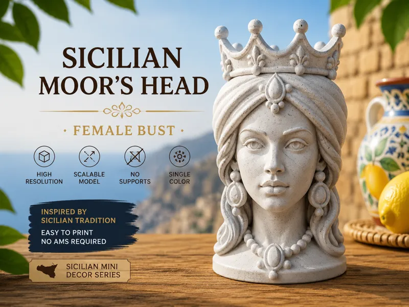 Sicilian Moor's Head - Female Bust