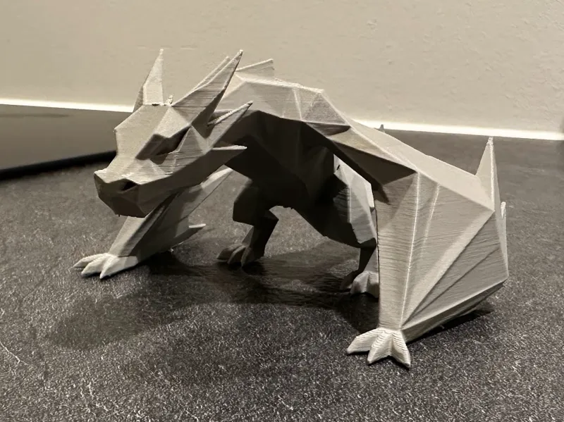 Low Poly Standing Spiky Drake