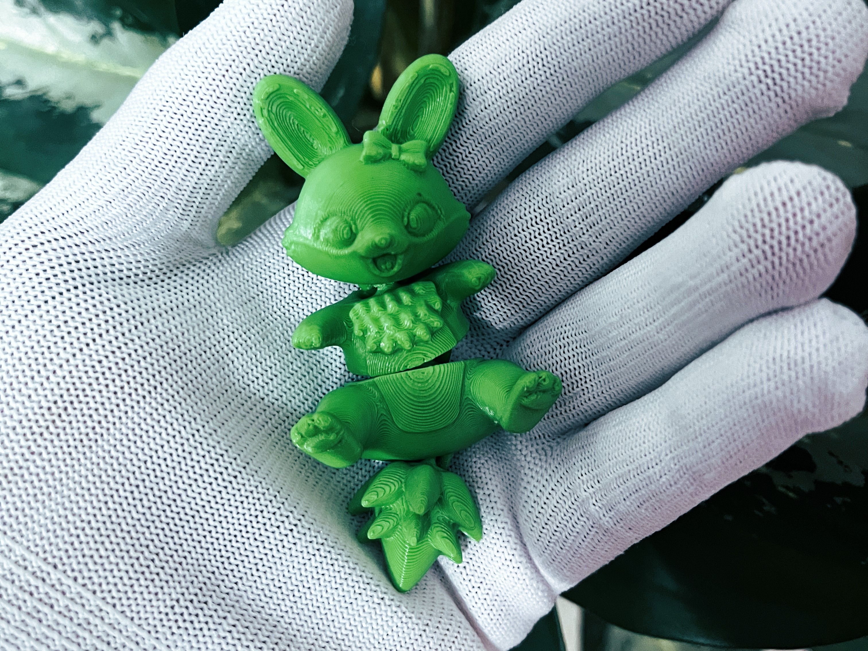 Miniatura 2 do modelo 3D Cute Flexi Easter Bunny - Articulated Toy/Keychain