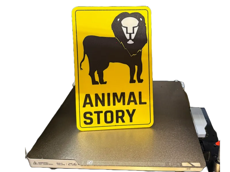 Demco Animal Library Book Sign