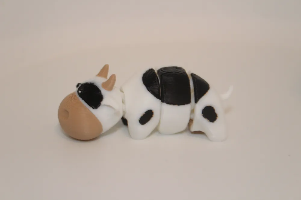 flexi print in place cow - Free 3D Print Model - MakerWorld