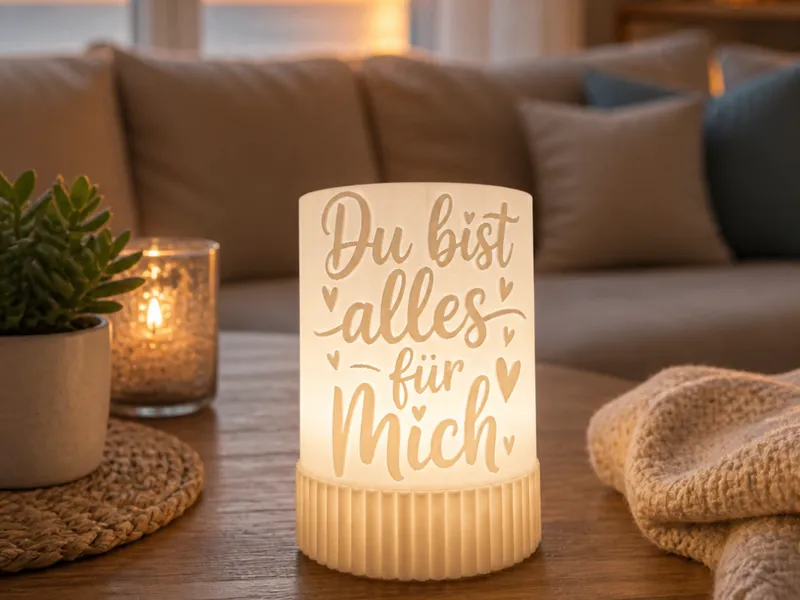 Windlicht " Du bist alles für Mich"