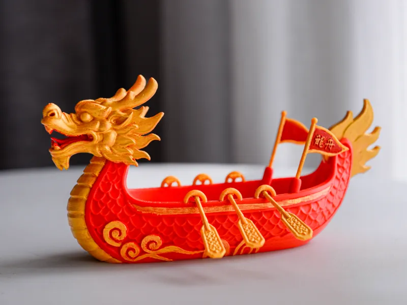 端午国潮龙舟摆件 |Dragon Boat Festival Mini Dragon Boat
