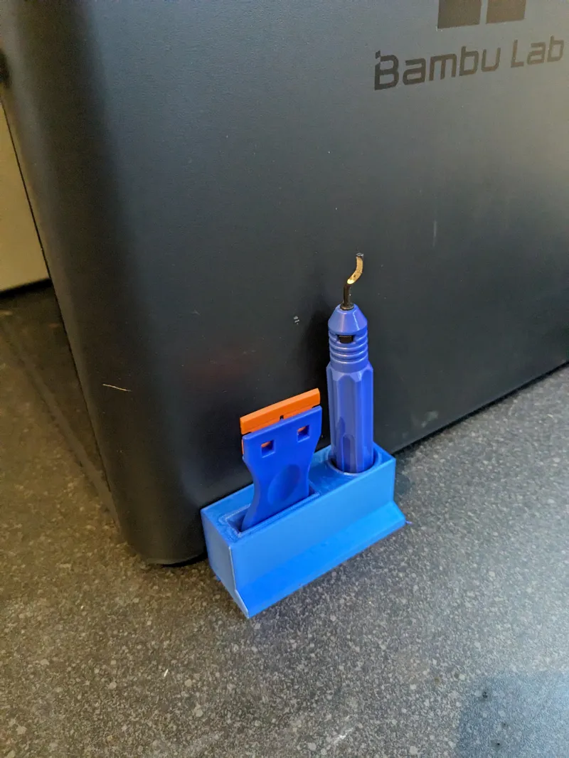 Plastic razor and deburring tool stand