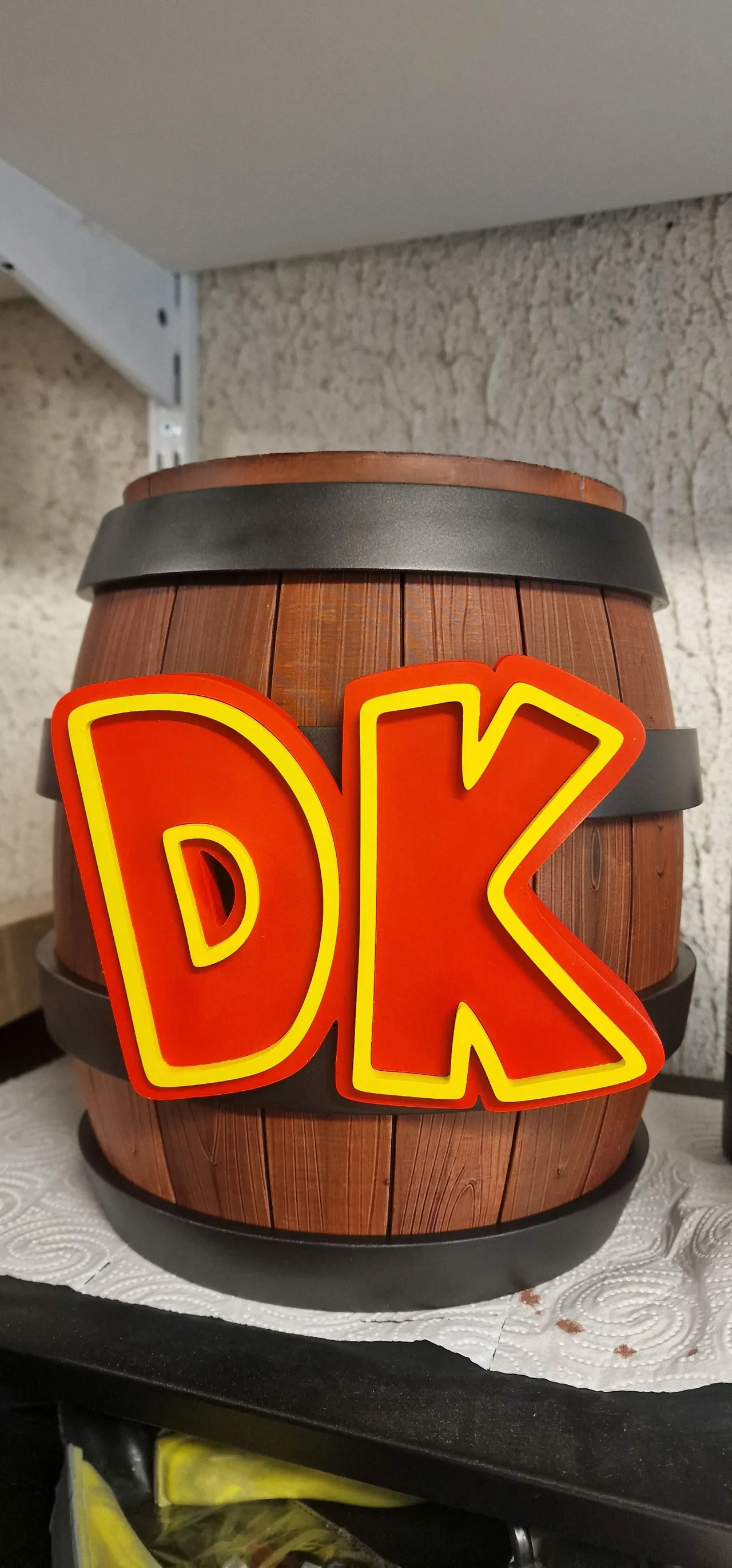 Donkey Kong Barrel Planter / Bin & XL No Glue/AMS view 2