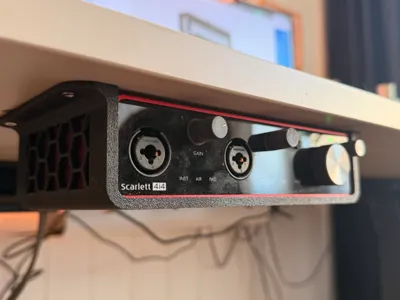 Focusrite Scarlett 4i4 3rd gen under-desk mount