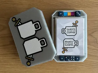 Quests Over Coffee board game case