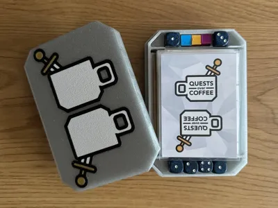 Quests Over Coffee board game case