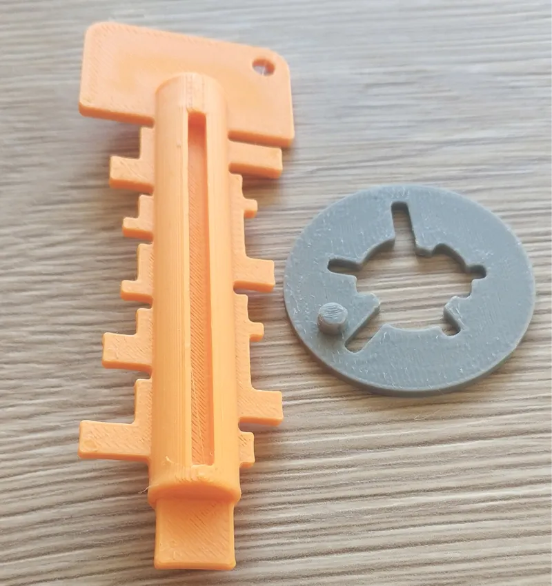 Puzzle - opening the lock with a key