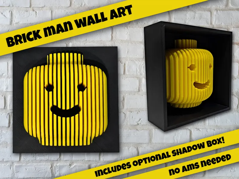 Brick Man Layered Wall Art (No AMS Needed)