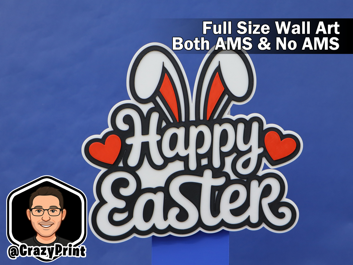 Cute Loving Happy Easter Wall Art / Sign - No AMS
