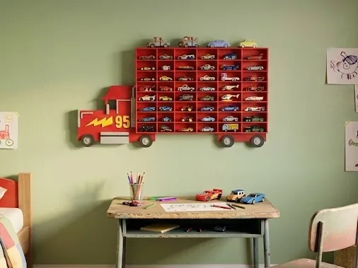 Estante o repisa: Race Hauler Truck wall shelf decoration. Referencia del modelo original.