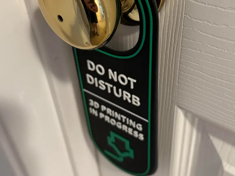 Do Not Disturb - 3D Printing - Doorknob Hanger