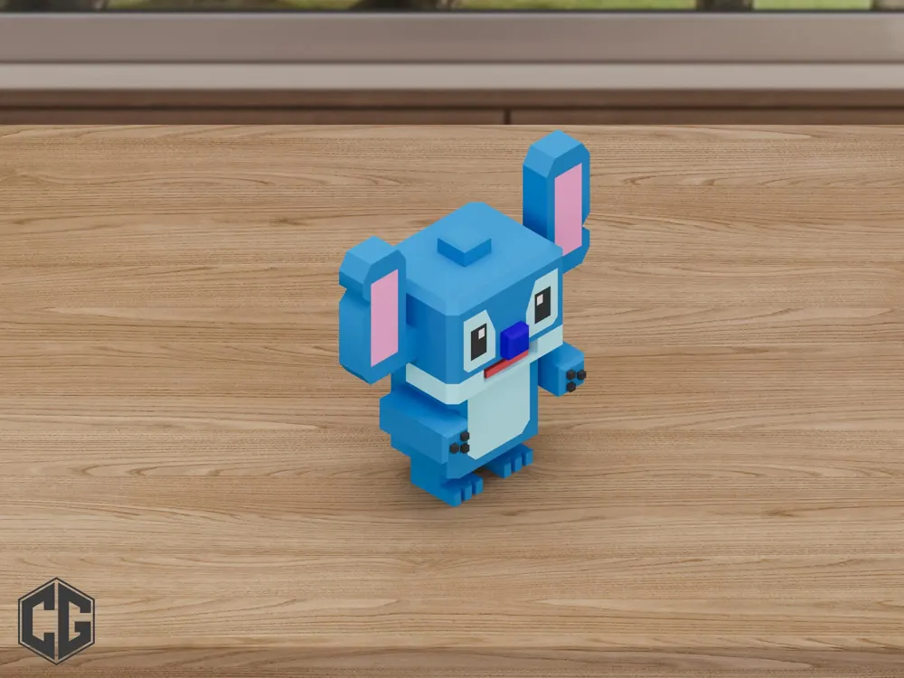 Stitch Voxel Multipart - Free 3D Print Model - MakerWorld