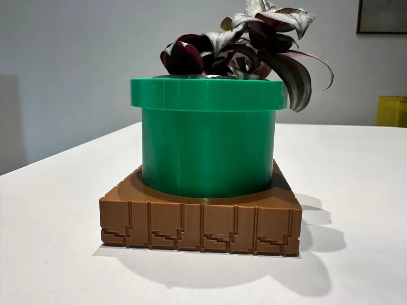 plant pot Mario Brothers Game style