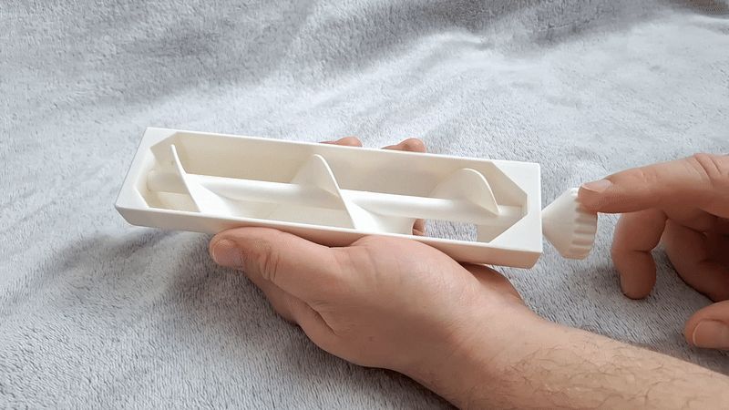 Screw feeder conveyor fidget - print in place.