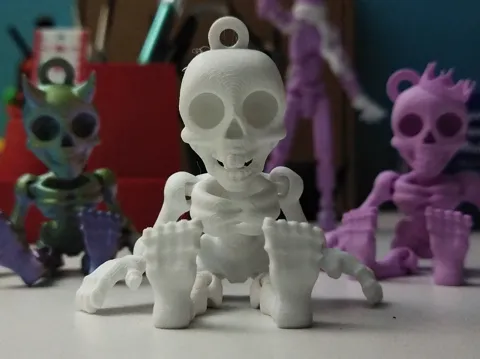 Flexi Skeleton Smile Keychain
