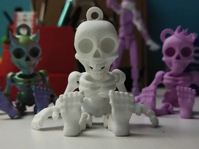 Flexi Skeleton Smile Keychain