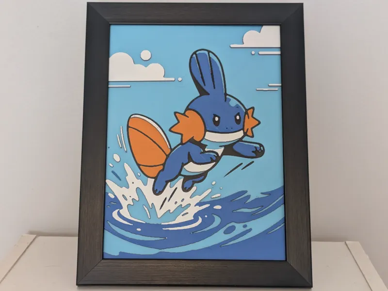 Mudkip Pokemon 150x200 (6x8) Hueforge