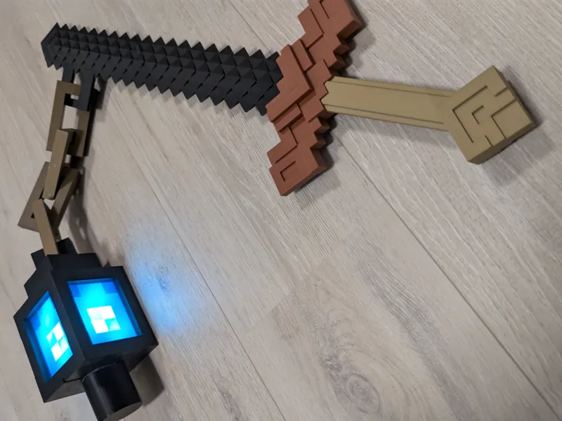 Minecraft Schwert St Martin Laterne mit LED
