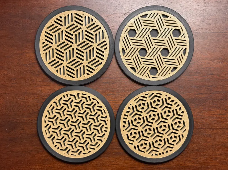 Geometric Line Art Drink Coasters (No AMS Needed)