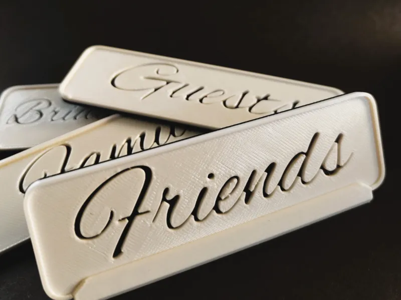 Wedding table labels
