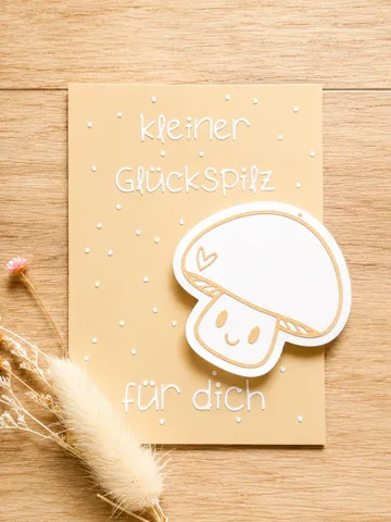 Soporte: Kleiner Glückspilz – Geschenkkarte & Anhänger — vista de referencia 2