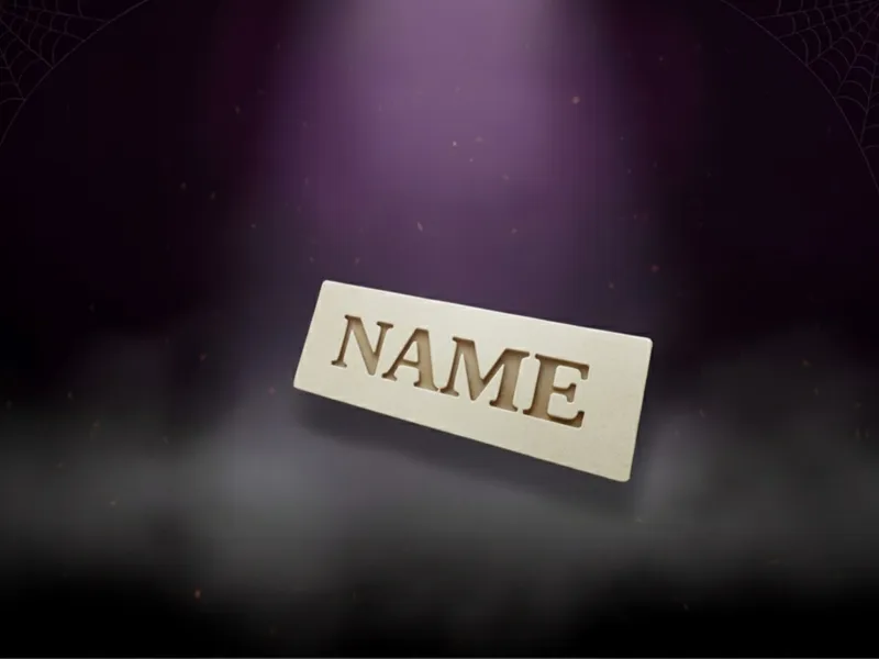 NAMEPLATE HALLOWEEN TOMBSTONE PLACE MARKER NO AMS