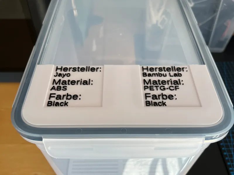 IKEA 365+ 10,6l Box Deckel Beschriftung Karten